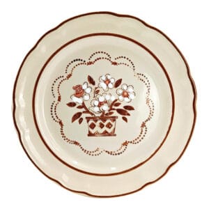 Platos De Cerámica Santa Anita Trinche Flor Otoño 27cm 12pzs